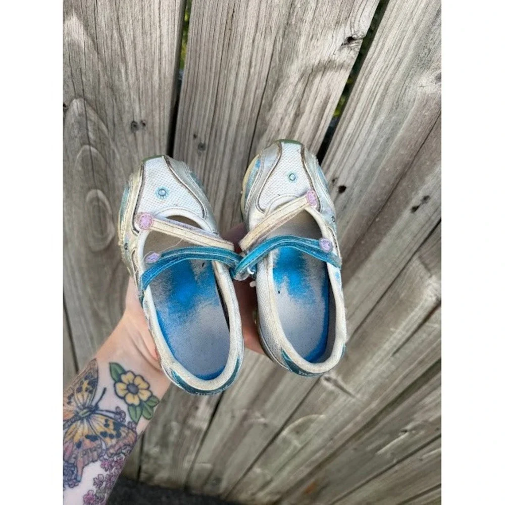 Mermaidcore Disney Little Mermaid Ariel Sneakers 7.5 Silver Blue Mary Jane